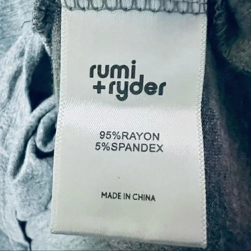 Rumi + Ryder grey super soft long sleeve knit twist tie hem shirt top sz 12 14